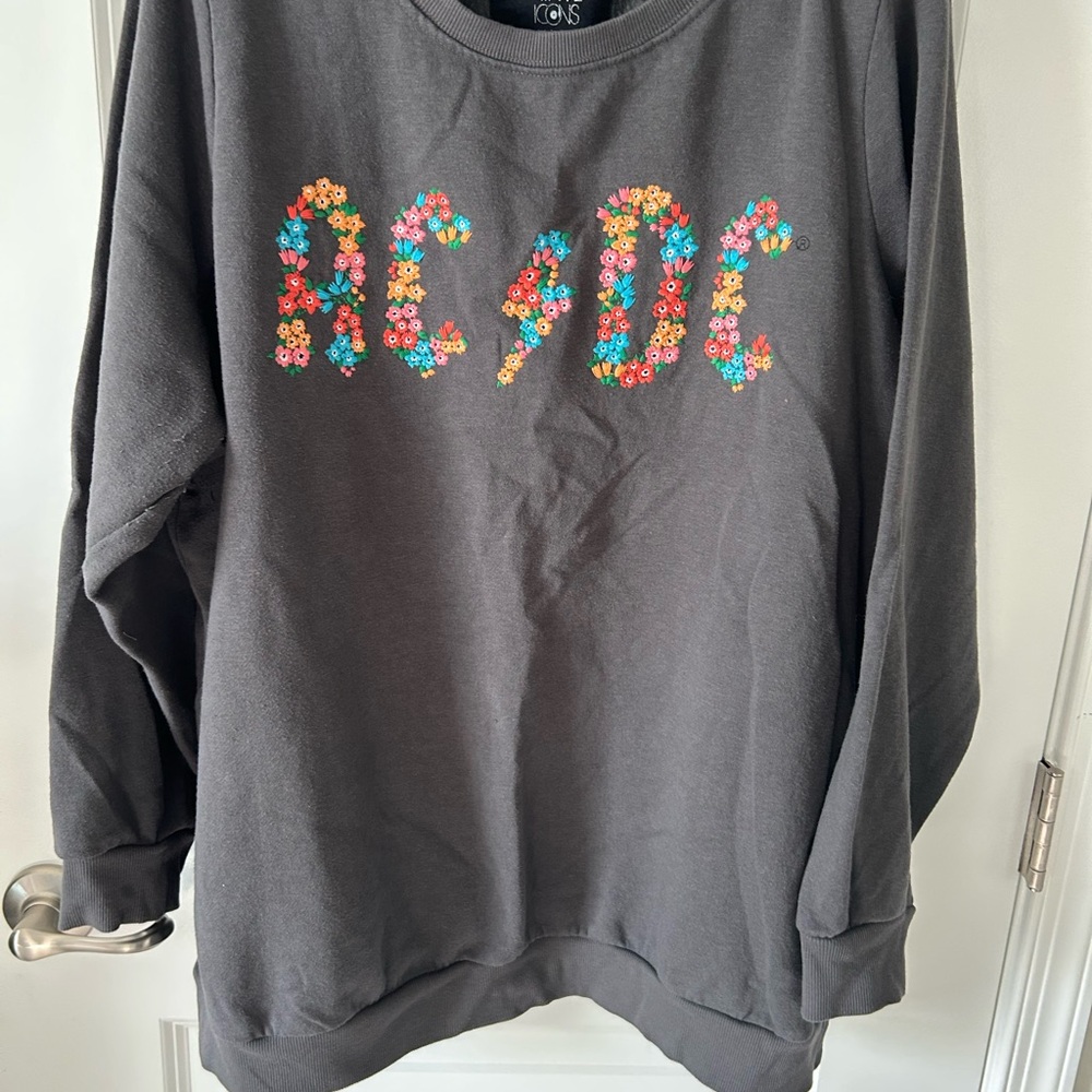AC/DC Floral Graphic Sweatshirt